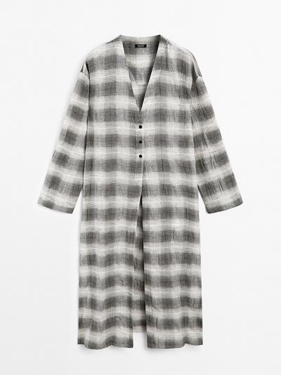 Massimo Dutti Платье-туника в клетку