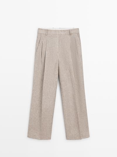 Massimo Dutti Льняные брюки-костюм купить с доставкой.
