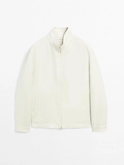 Пиджак с отложным воротником из 100% льна