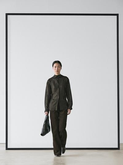 Massimo Dutti Рубашка с воротником-шарфом