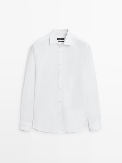 Massimo Dutti Рубашка из хлопково-вискозного трикотажа купить с доставкой.