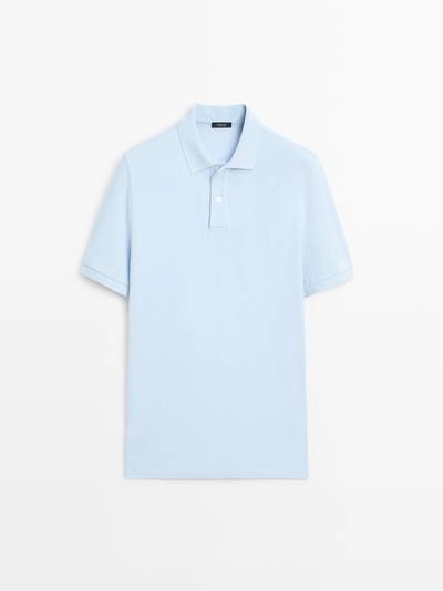 Поло из микротекстурированного хлопка- Заказать в России