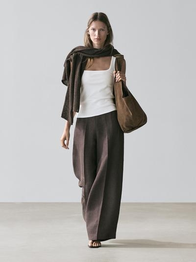 Massimo Dutti Майка без рукавов с квадратным вырезом