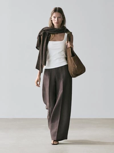 Massimo Dutti Майка без рукавов с квадратным вырезом