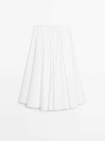 Юбка миди с деталями петель для ремня