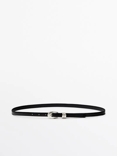 Кожанный пояс NAPPA с овальной пряжкой