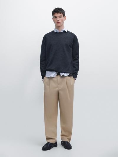 Massimo Dutti Водолазка из мериносовой шерсти с круглым вырезом