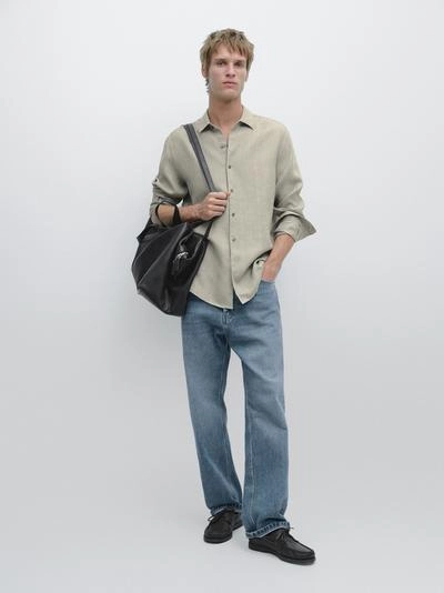 Рубашка в полоску из 100% льна- Заказать в России