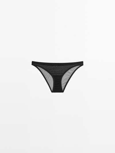 Massimo Dutti Трусики из полупрозрачной сетки