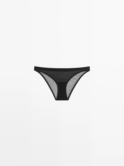 Трусики из полупрозрачной сетки