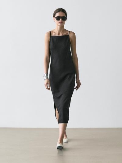 Massimo Dutti Платье из 100% льна