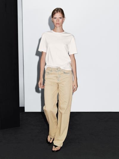 Massimo Dutti Джинсы из хлопка с широкими штанинами и средней посадкой купить с доставкой.