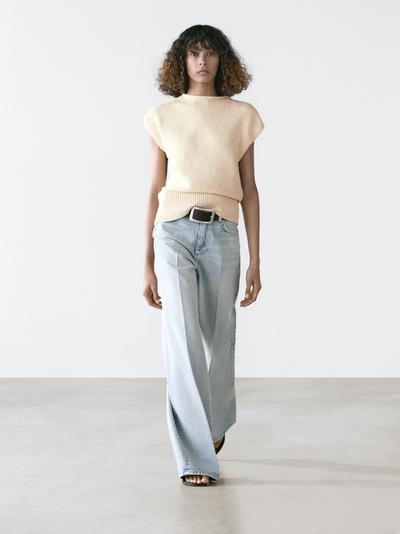 Massimo Dutti Жилет из смесового хлопкового трикотажа купить с доставкой.