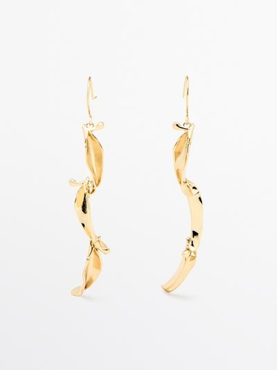 Massimo Dutti Серьги-гвоздики с листьями