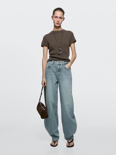 Massimo Dutti Джинсы с завышенной талией HIGH-WAIST BARREL FIT