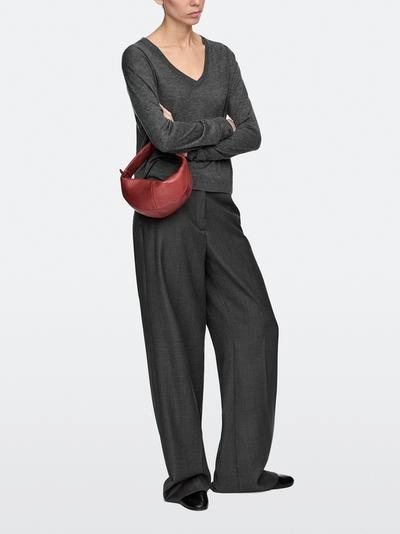 Сумка мини полумесяц из кожи наппа- Заказать в России