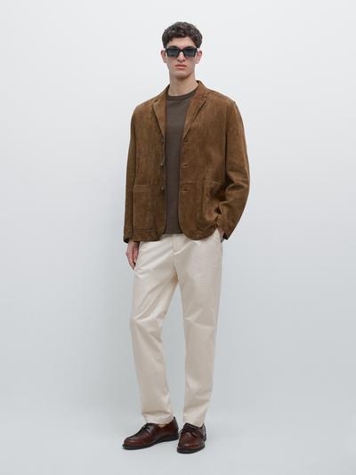 Massimo Dutti Брюки JOGGER FIT из поплина купить с доставкой.