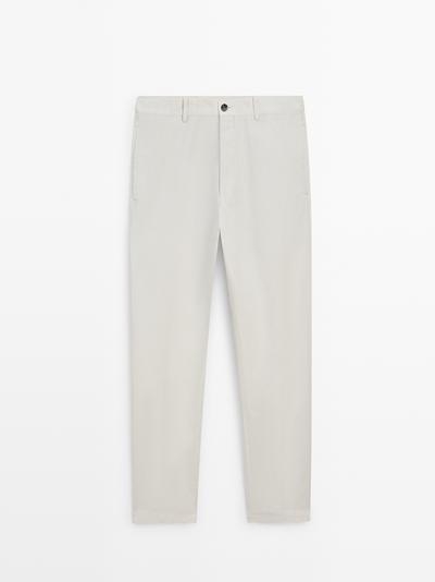 Massimo Dutti Брюки прямого кроя из смесового льна купить с доставкой.