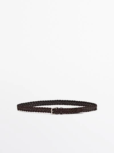 Кожанный плетеный ремень- Заказать в России