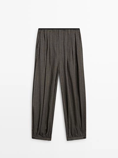 Полосатые шаровидные брюки