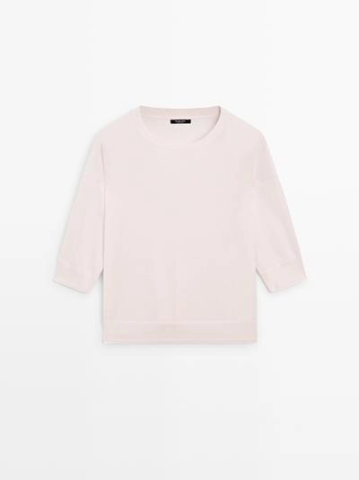 Massimo Dutti Вязаный свитер из хлопкового смесового волокна