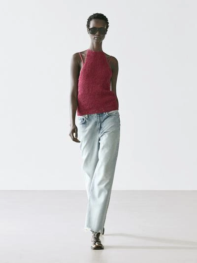 Топ с вязаным узором