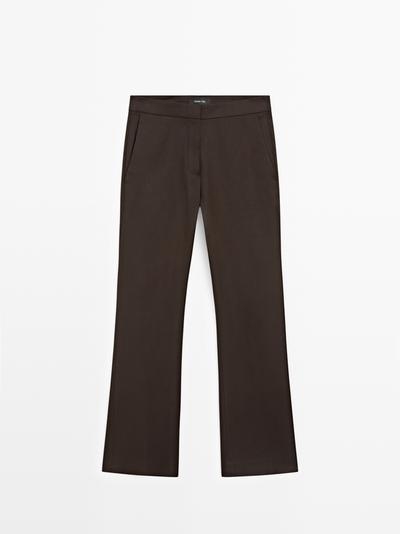 Massimo Dutti Льняные брюки с быстрым расширением
