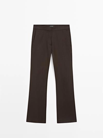 Льняные брюки с быстрым расширением- Заказать в России