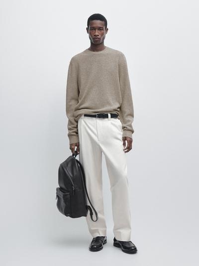 Massimo Dutti Джемпер из мулине хлопка и льна купить с доставкой.