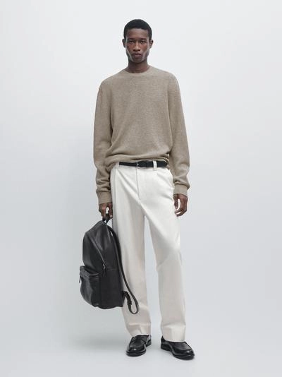 Джемпер из мулине хлопка и льна