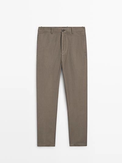 Massimo Dutti Брюки свободного кроя с льном
