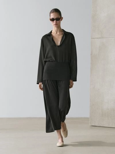 Юбка-миди с контрастными деталями- Заказать в России