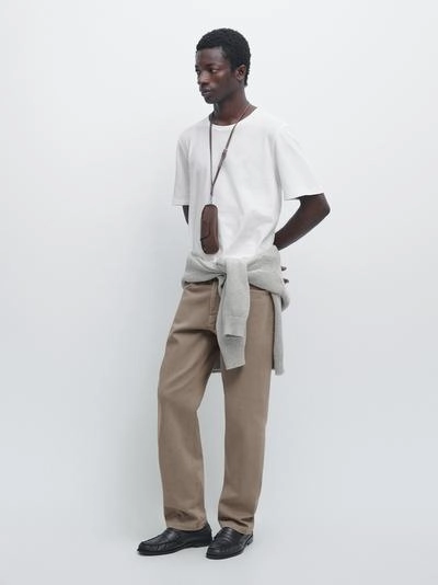 Футболка из льняной смеси на короткий рукав- Заказать в России