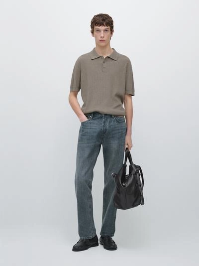 Поло-свитер из хлопкового трикотажа- Заказать в России