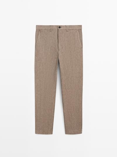 Massimo Dutti Брюки костюмные из льна