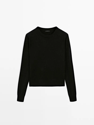 Кофта вязаная с круглым вырезом из шерсть смеси- Заказать в России