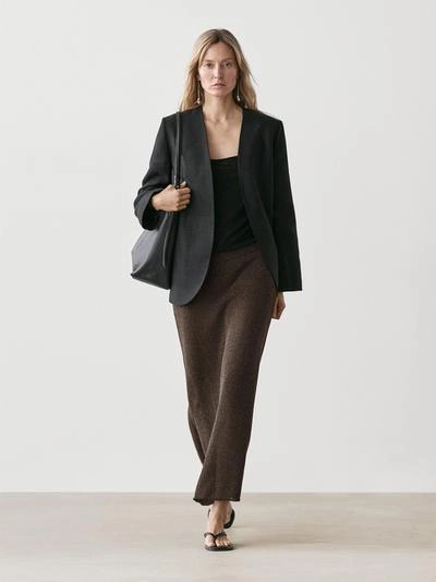 Длинная юбка из хлопкового микса