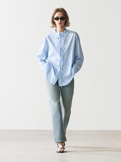 Massimo Dutti Рубашка в полоску из 100% хлопка купить с доставкой.