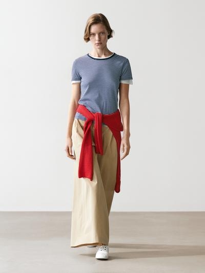 Massimo Dutti Футболка в полоску с коротким рукавом