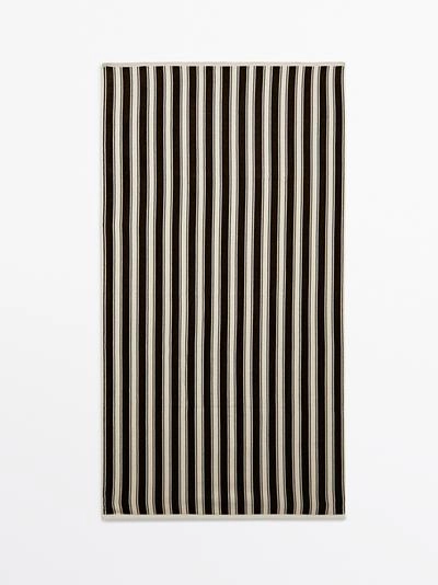 Полотенце из хлопка в полоску- Заказать в России