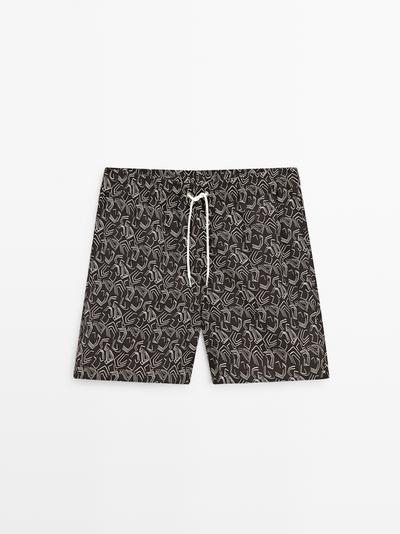 Massimo Dutti Плавки с абстрактным узором