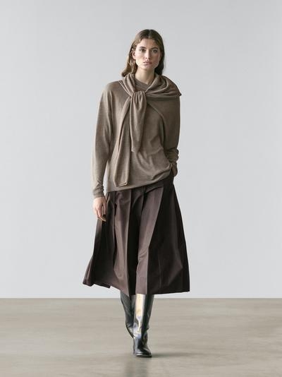 Massimo Dutti Свитер из шерстяной смеси в стиле OVERSIZE