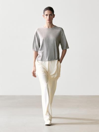 Massimo Dutti Свитер с кружевными деталями купить с доставкой.