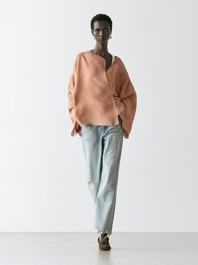 Massimo Dutti Блуза с драпировкой и широкими рукавами