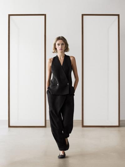 Massimo Dutti Жилет на две пуговицы с деталями на пуговицах