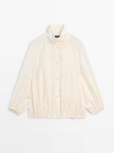 Massimo Dutti Прозрачный бомбер MASSIMO DUTTI купить с доставкой.