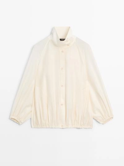 Прозрачный бомбер massimo dutti