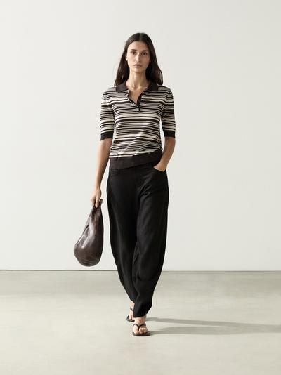 Massimo Dutti Поло из 100% хлопка в полоску