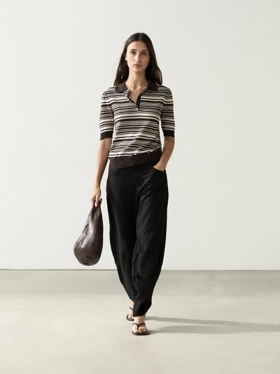 Поло из 100% хлопка в полоску- Заказать в России