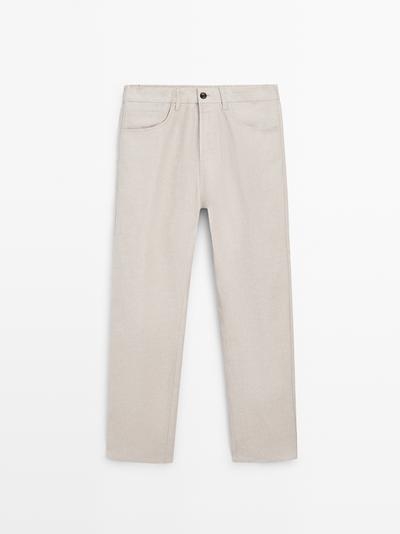 Massimo Dutti Льняные брюки полу-джоггеры